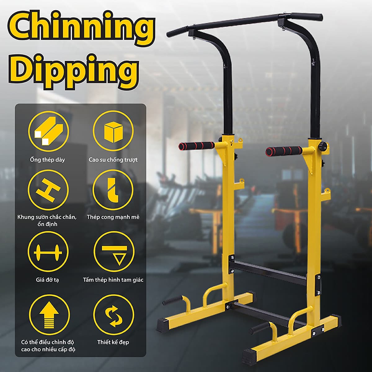 BG Bộ xà đơn, xà kép đa năng  cao 1m9 cao cấp CHINNING DIPPING (hàng nhập khẩu)