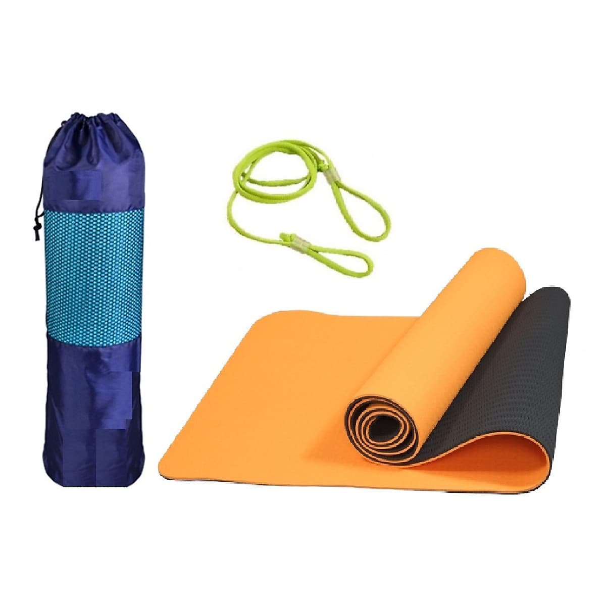 Thảm Tập YoGa Dày 8mm miDoctor + Bao Thảm Tập Yoga + Dây Thảm Tập Yoga (Túi, Dây Giao Màu Ngẫu Nhiên)