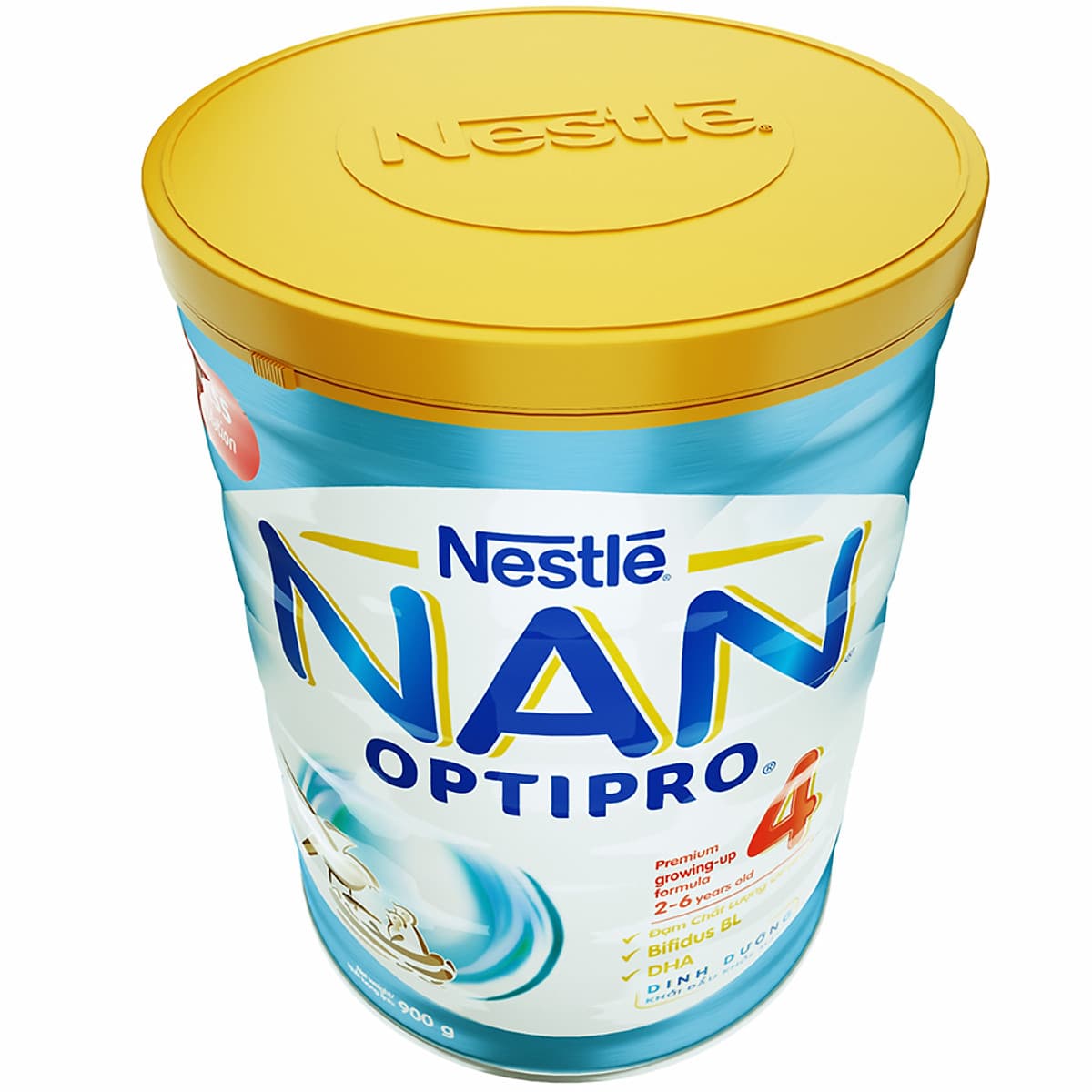 Combo 2 Lon Sữa Bột Nestlé NAN OPTIPRO 4 900g - Tặng Bộ Gối Mền Hà Mã