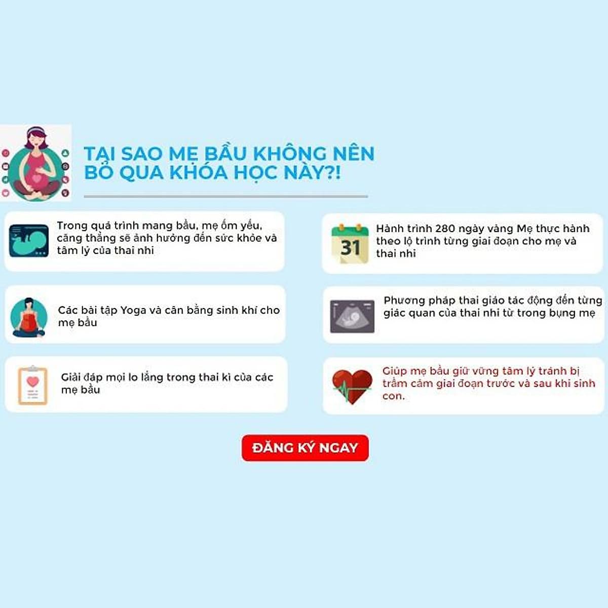  Khóa học YOGA- Yoga bầu- Mẹ khỏe con vui cùng chuyên gia Luna Thái- UNICA.VN
