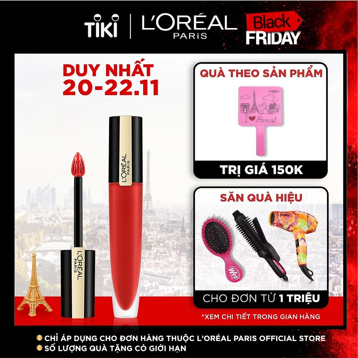 Son kem lì nhẹ môi cao cấp Rouge Signature L'Oreal Paris 7ml