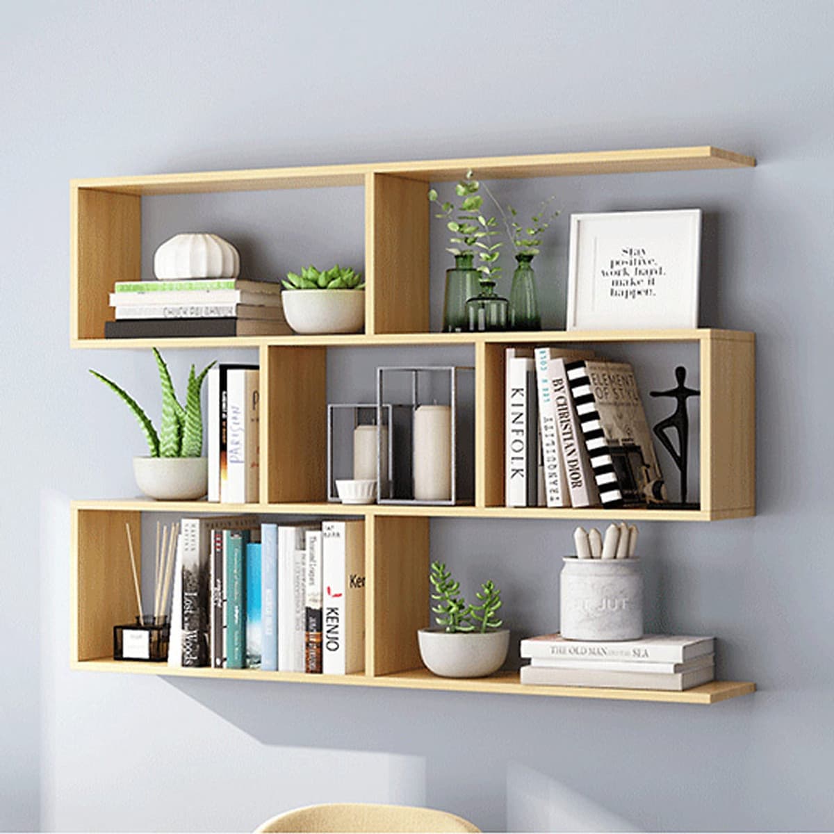 Kệ Sách Gỗ Treo Tường 4 Tầng Đơn Giản Mà Đẹp SIB DECOR (Nhiều màu)
