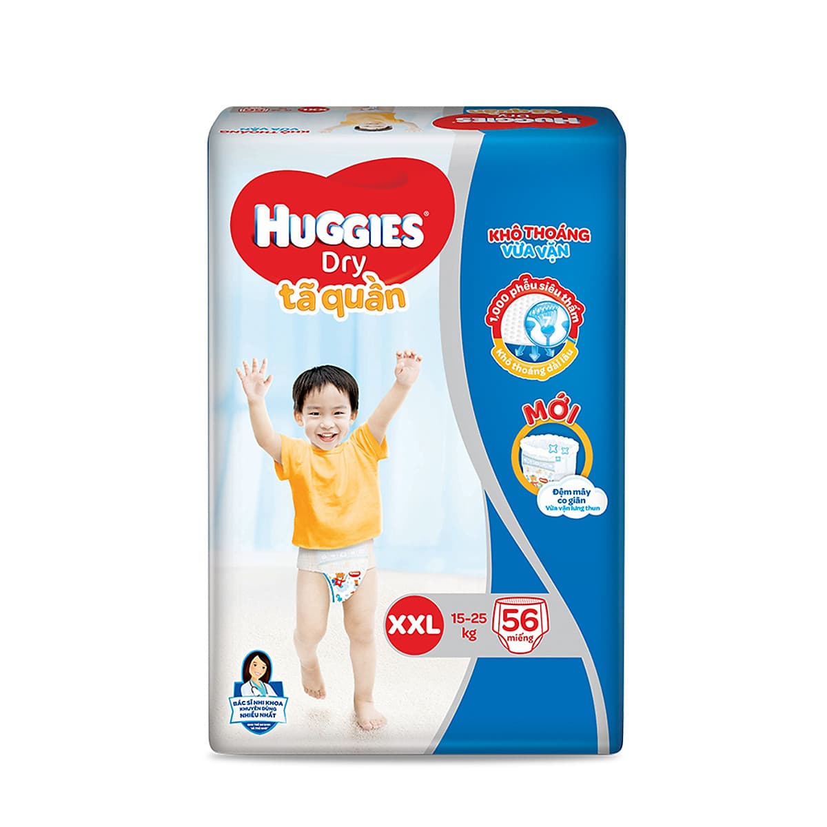 Tã quần Huggies Super Jumbo M74 - L68 - XL62 - XXL56 [Tặng khăn ướt 64 tờ] 