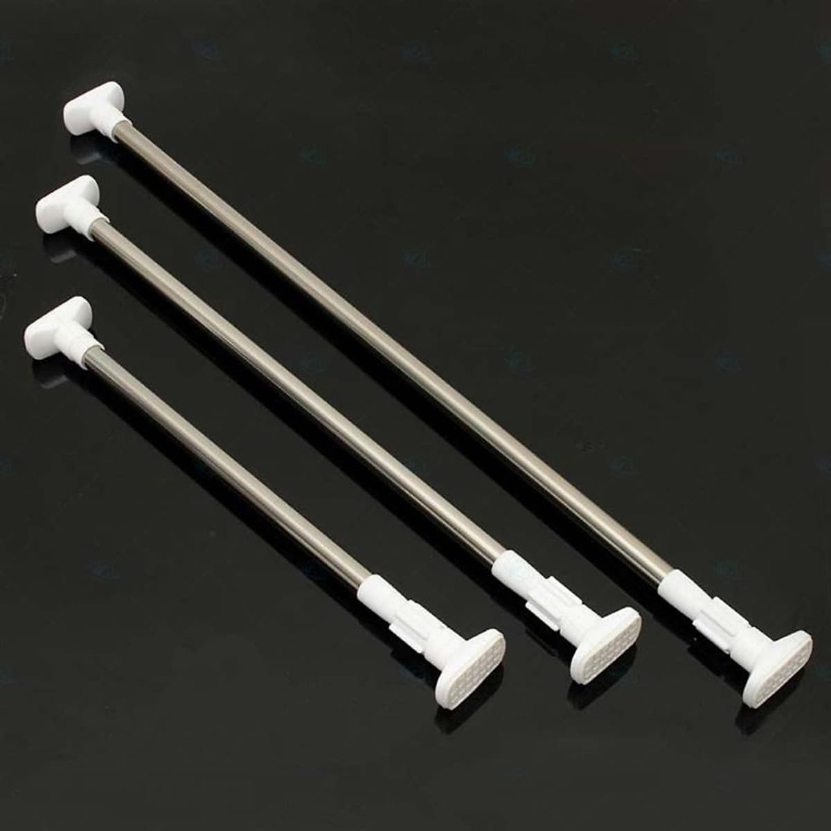 Thanh treo rèm cửa inox đa năng, không cần khoan tường hay bắt vít, thay đổi vị trí linh hoạt HT03