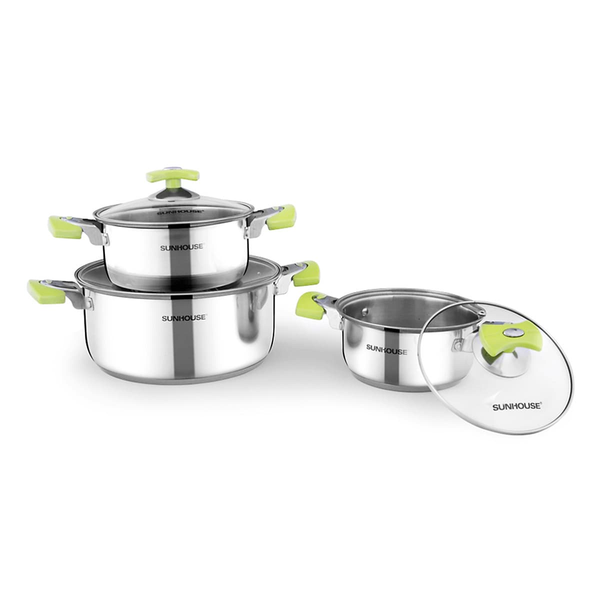 Bộ Nồi inox 3 ĐÁY SUNHOUSE SH336