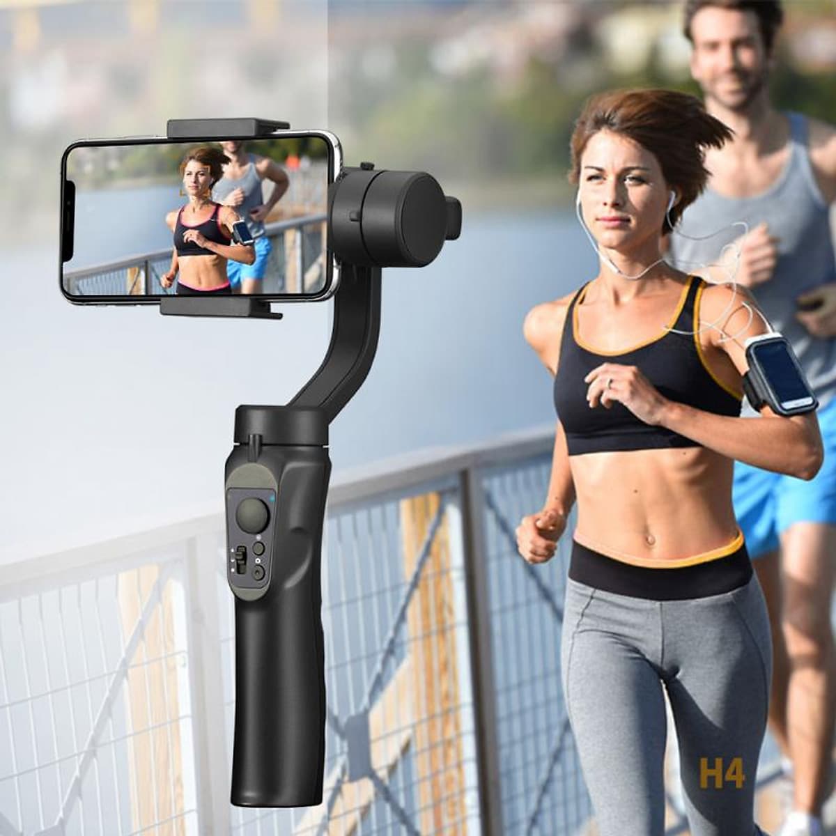 Tay cầm chống rung 3-Asix Handheld Gimbal H4 cho điện thoại IOS, Android