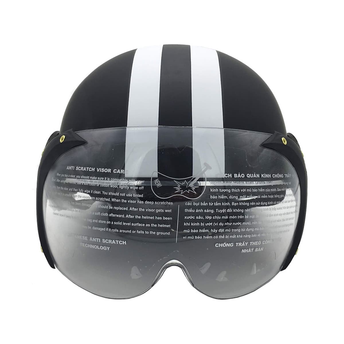 Mũ Bảo Hiểm Thời Trang 1/2 Đầu Có Kính Chita CT6B1 (K) Tem Hình GP Edition Năng Động, Thời Trang - Hàng Chính Hãng