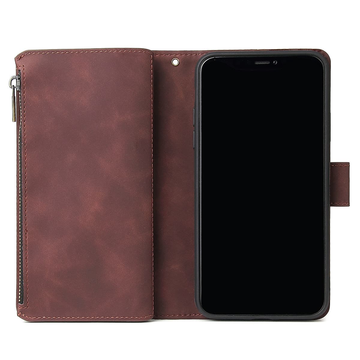 For iPhone 11 iPhone 11 pro iPhone 11 pro max PU Leather Side Magnetic Buckle Multi-card Bracket Full Protective Case with Zipper Wallet Style:iPhone 11 Pro