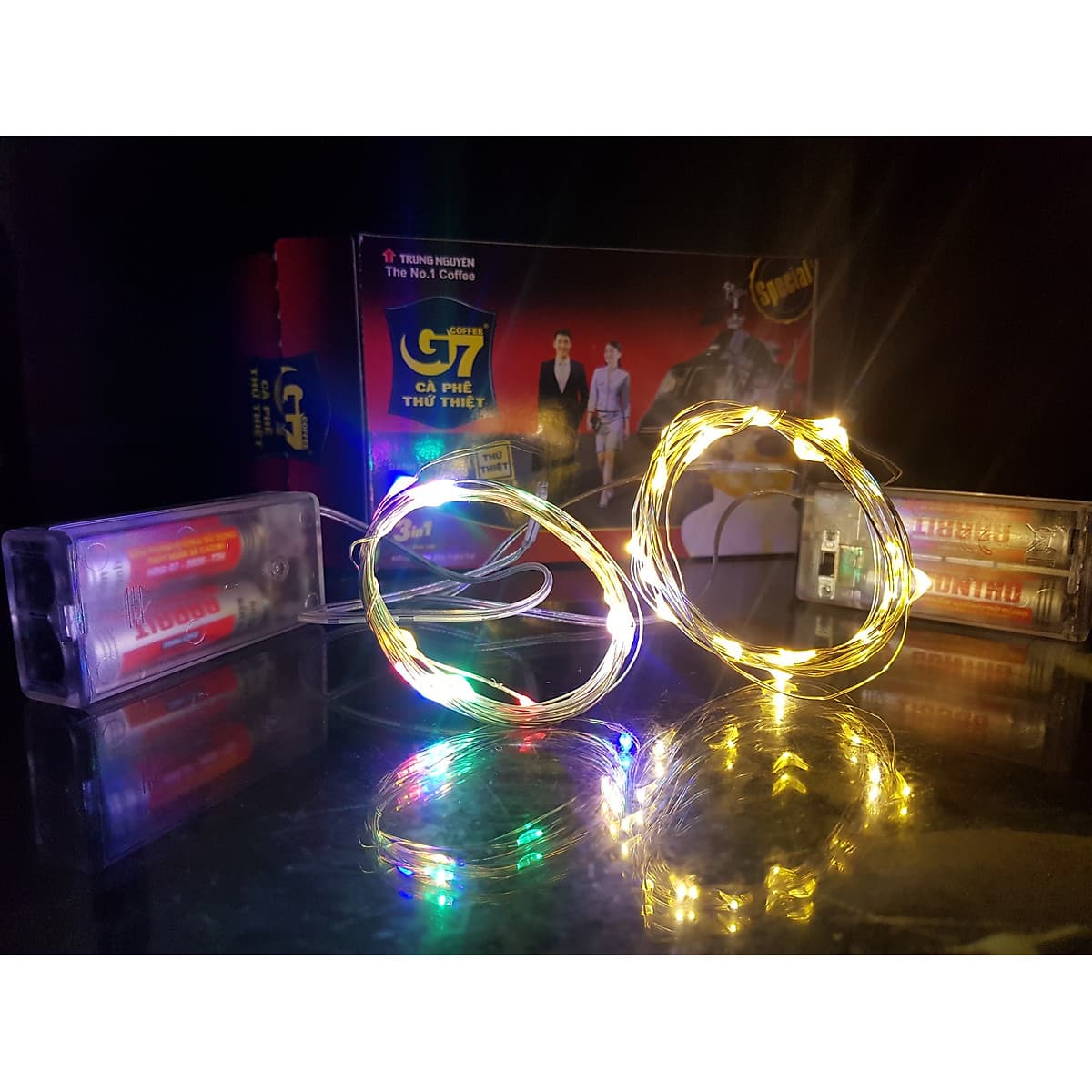 Đèn led đom đóm fairy light dây đồng trang trí decor phòng, cắm trại tạo không gian cổ tích lãng mạn