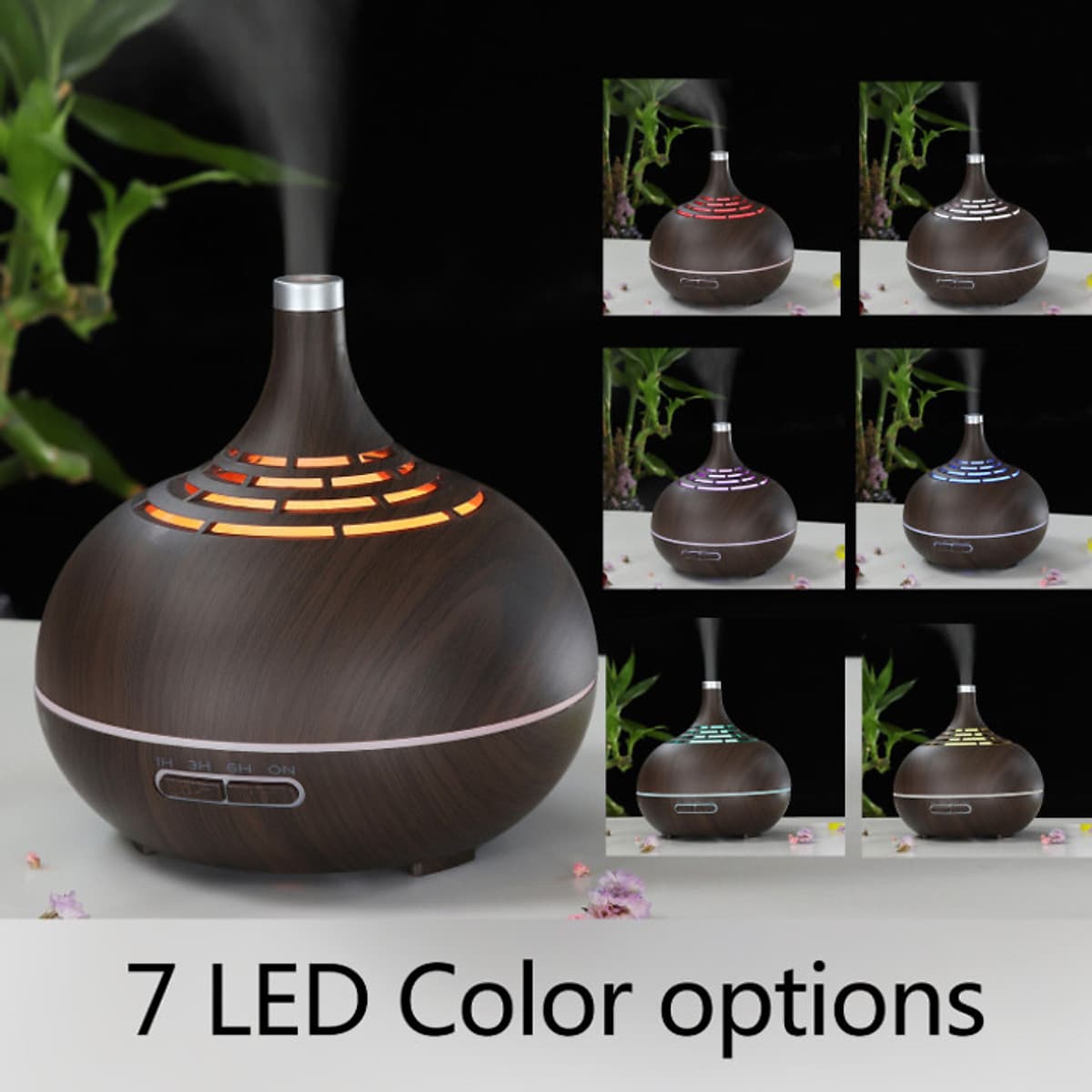Máy phun sương tạo ẩm khuếch tán tinh dầu kết nối Wifi 150wifi tích hợp đèn LED 7 màu thông minh, Công suất 12W