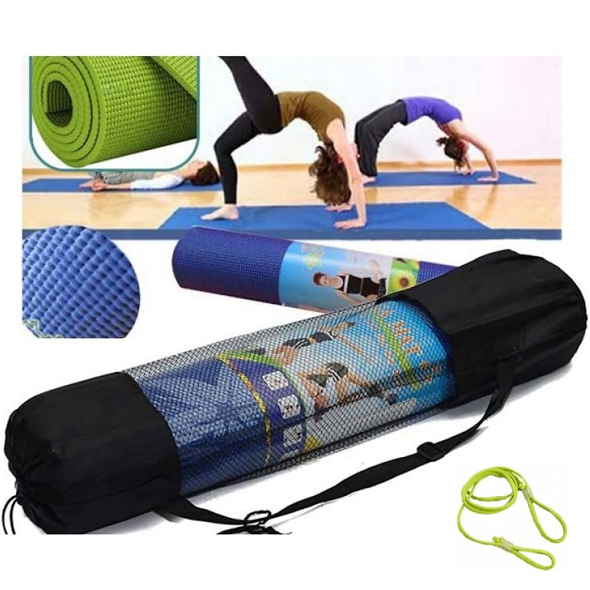 Thảm Tập Yoga miDoctor + Bao Tập Thảm Yoga (Giao Màu Ngẫu Nhiên)