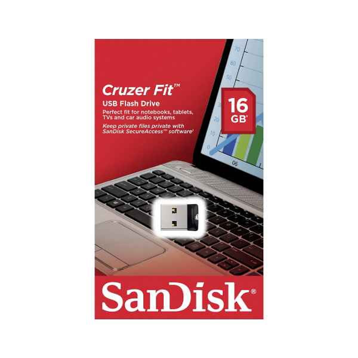 USB 2.0 SanDisk CZ33 Cruzer Fit Flash Drive (SDCZ33-G35) - Hàng Chính hãng