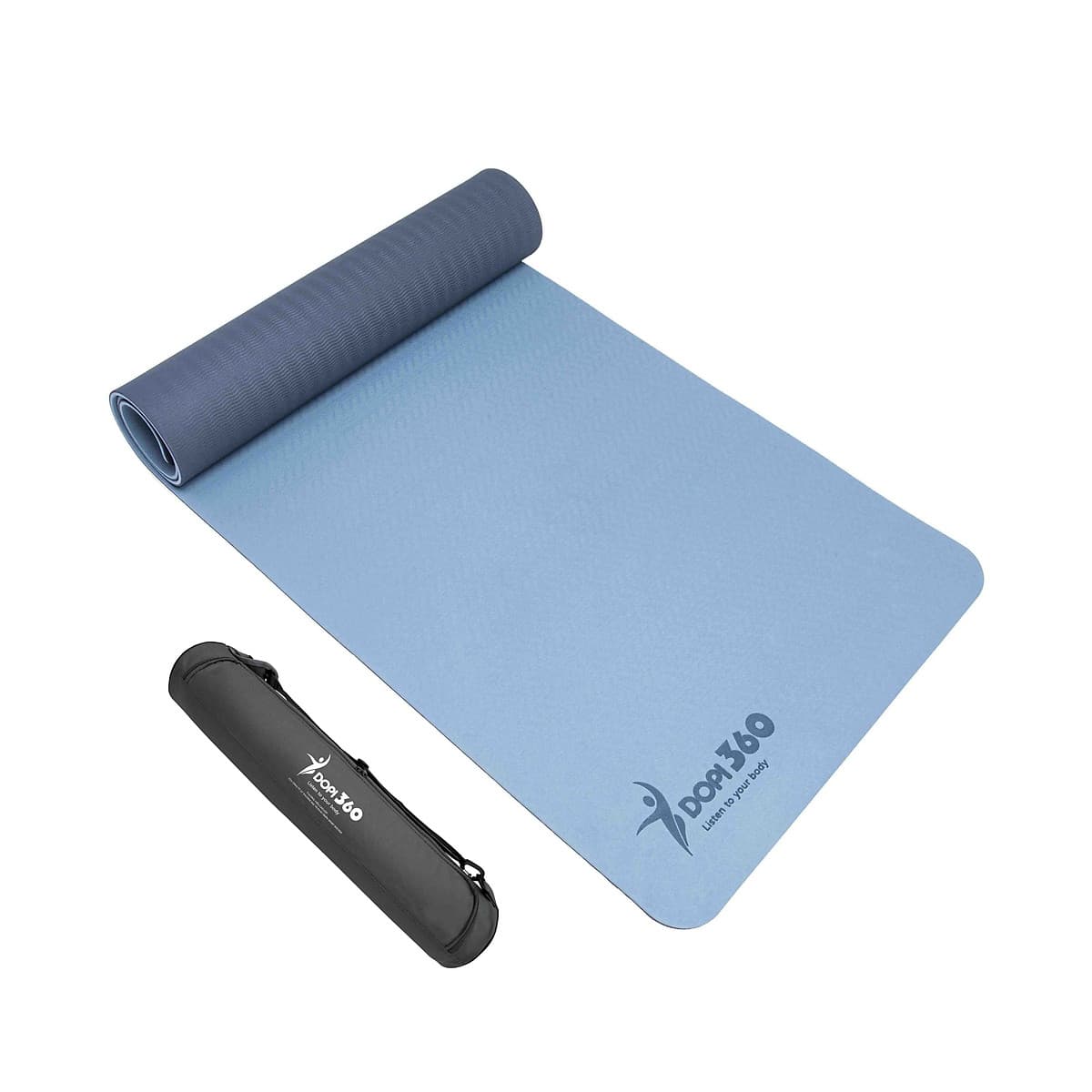 Thảm tập yoga DOPI360 cao cấp hai lớp siêu bám DP5500 Tặng kèm túi và dây