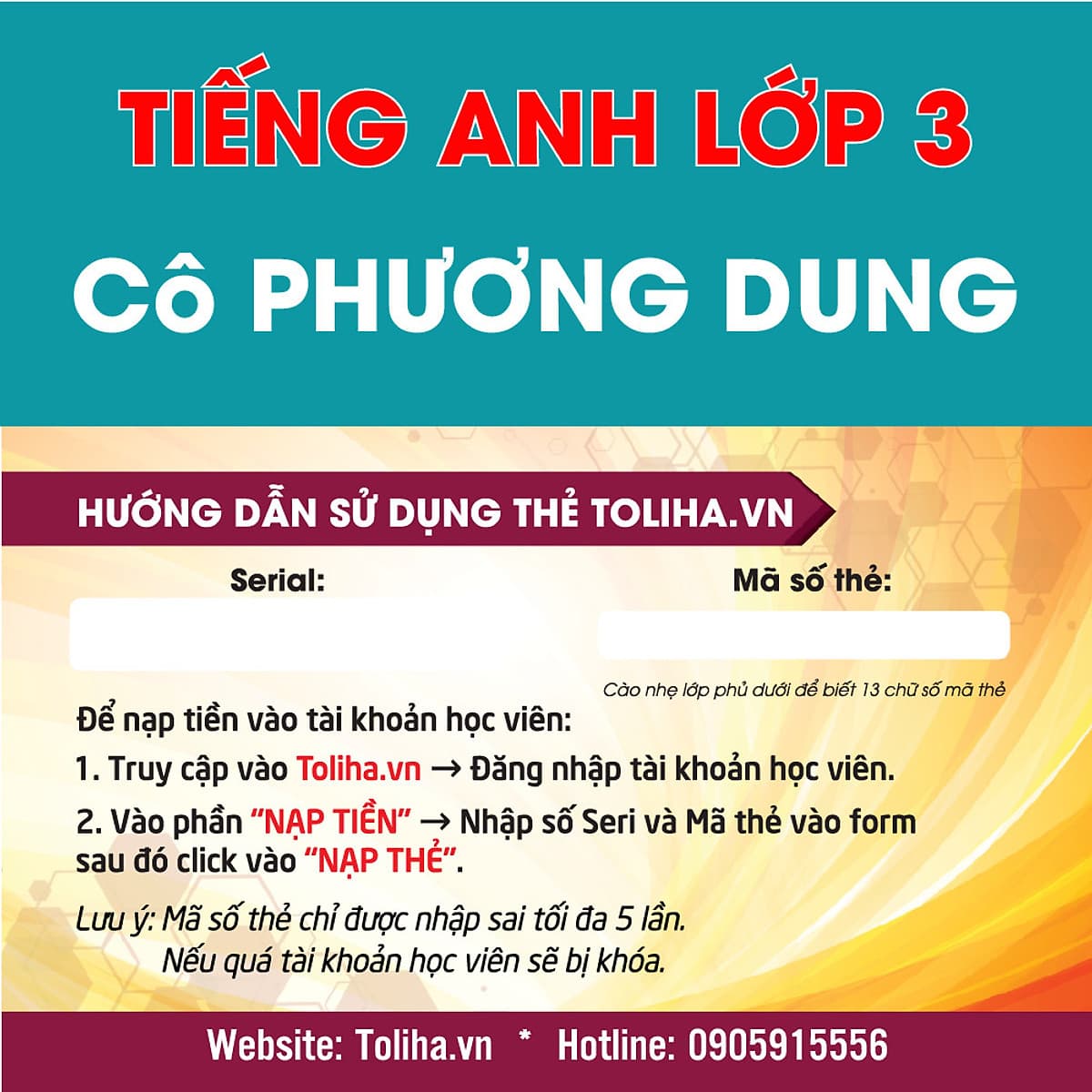 Khóa học TIẾNG ANH LỚP 3 - Cô Phương Dung - 06 tháng