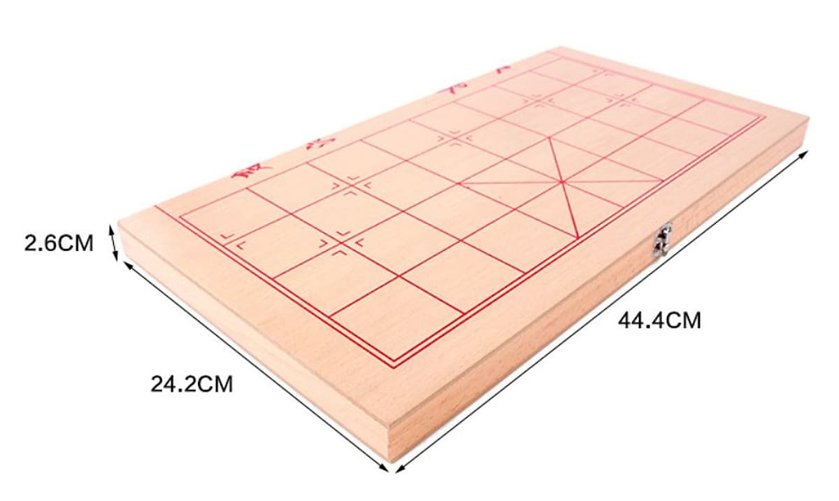 Bộ Cờ Tướng Gỗ Sồi + Bàn Cờ Tướng 40*35cm, Bàn Là Hộp Đựng Chính Hãng