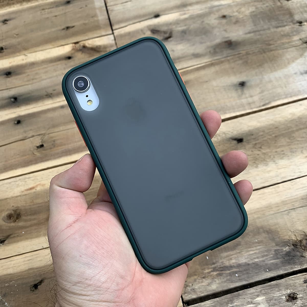 Ốp lưng chống sốc dành cho iPhone XR nút màu cam - Màu xanh đậm