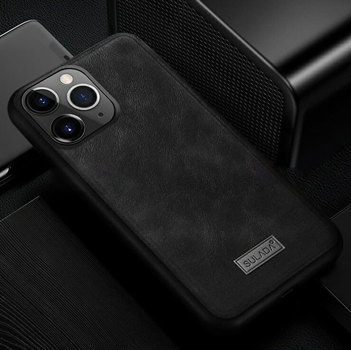 Ốp Lưng Da SULADA Viền silicon cho iPhone 11 Pro Max - Hàng Chính Hãng