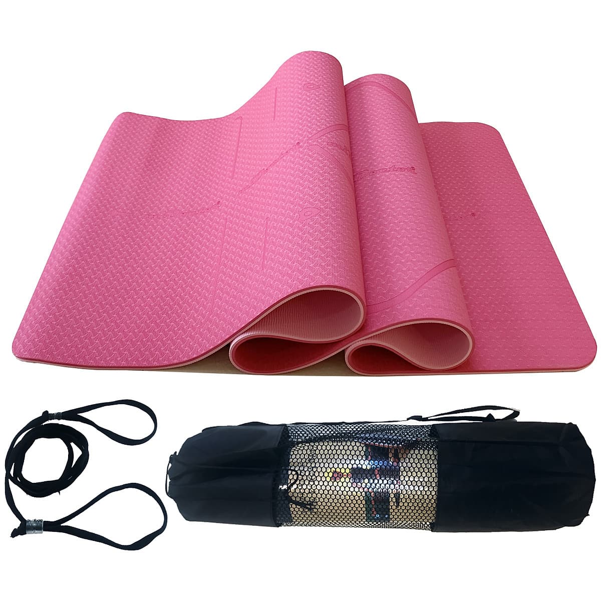 Thảm Tập Yoga Định Tuyến TPE 2 Lớp – Chọn Màu – Chọn Độ Dày + Bao Thảm Tập Yoga + Dây Buộc Thảm Tập Yoga Chính Hãng miDoctor 