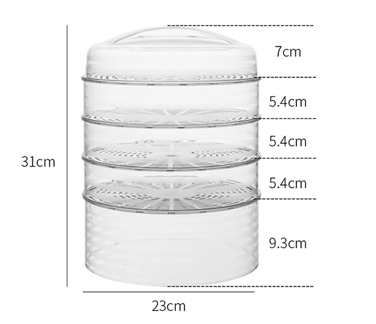 LỒNG BÀN BẢO QUẢN THỰC PHẨM 4 TẦNG CHỊU NHIỆT - FOOD COVER