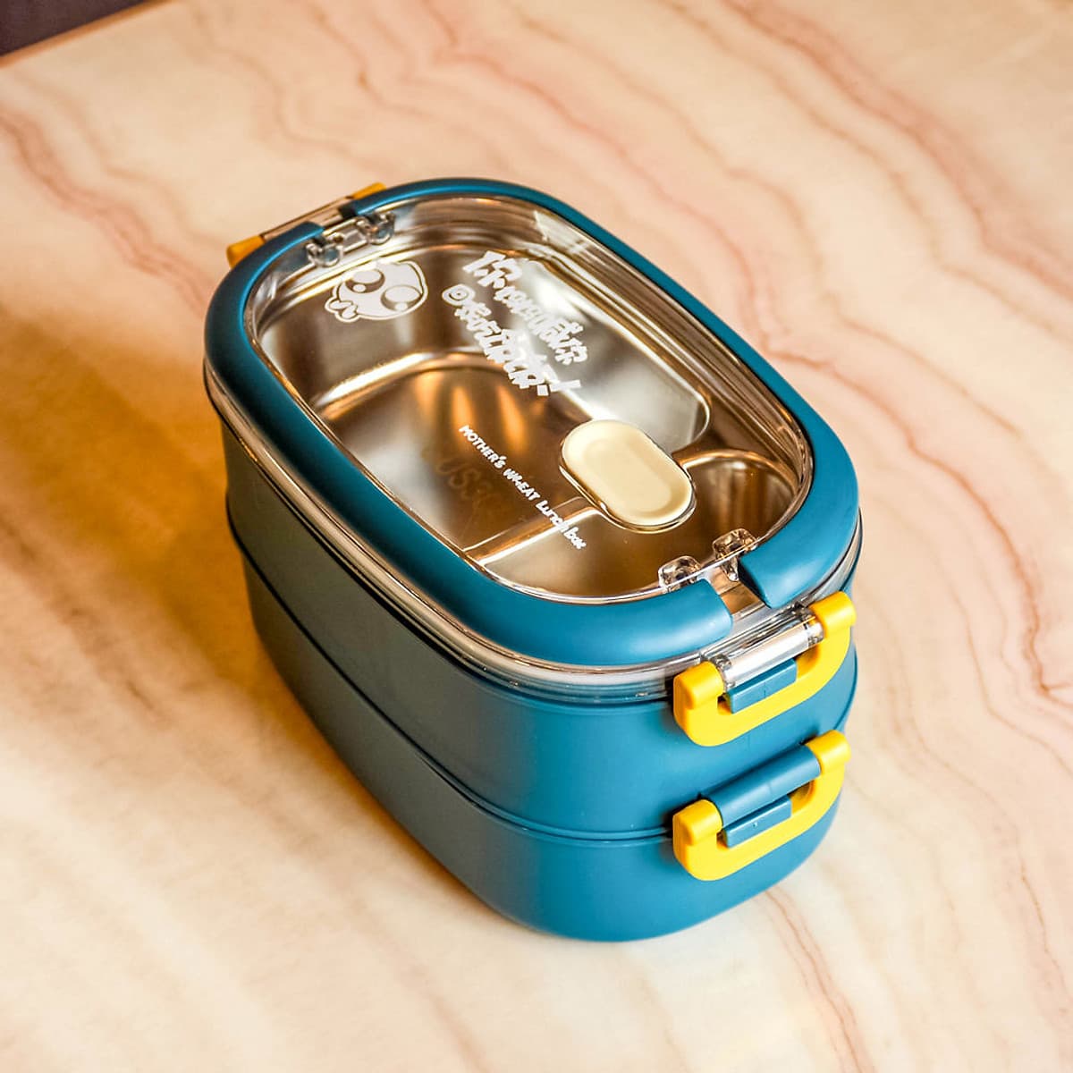 Bộ Hộp Cơm Giữ Nhiệt 2 Lớp 2 Tầng 2 Ngăn INOX304 Thiết Kế Hiện Đại