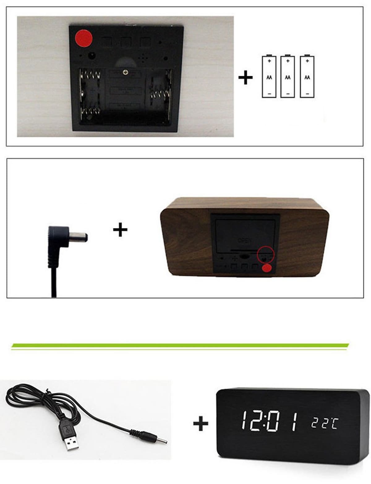 Đồng hồ để bàn led báo thức thông minh