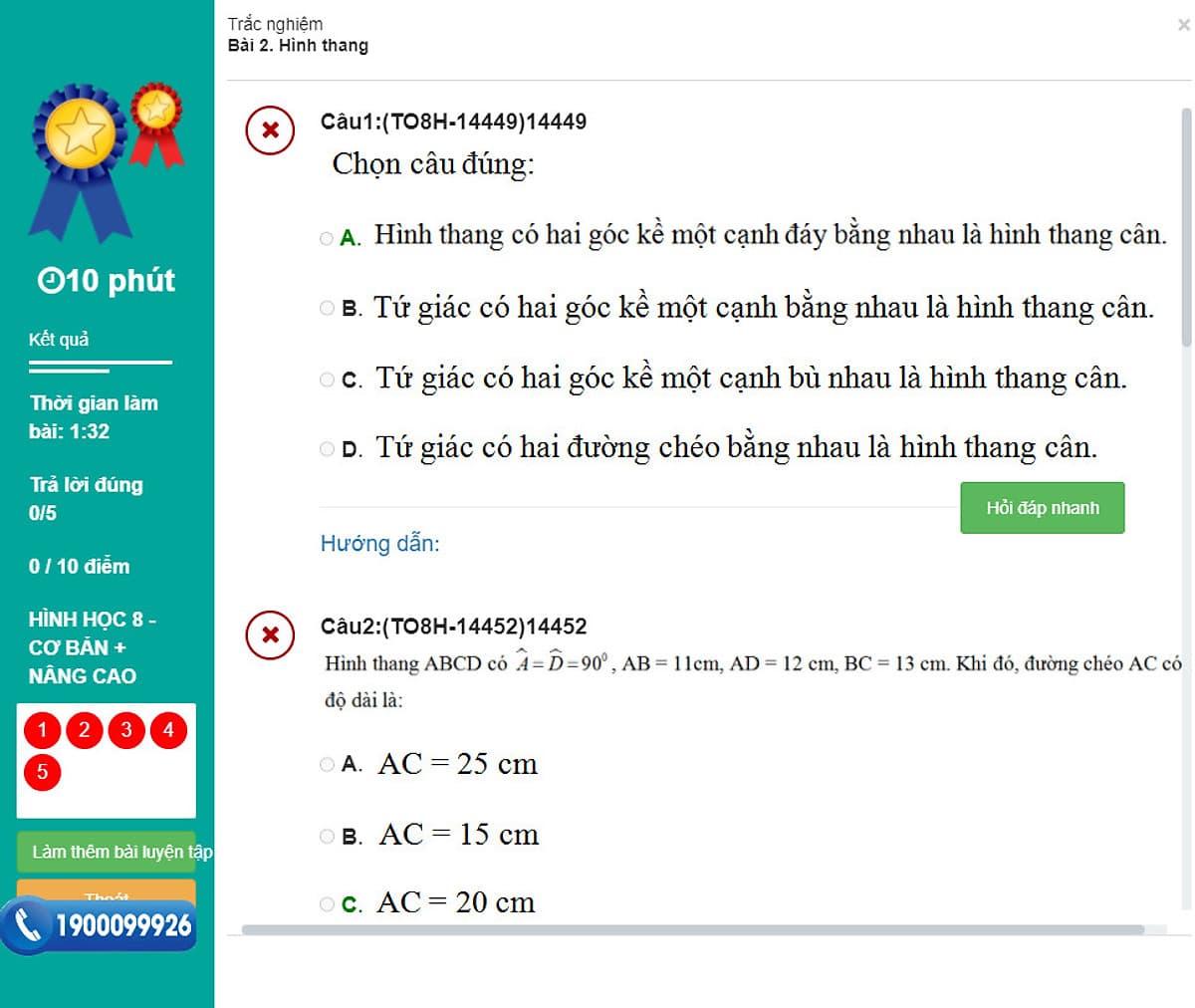 Khóa học HÌNH HỌC 8 - CƠ BẢN + NÂNG CAO thầy Lê Hải Trung- 03 tháng