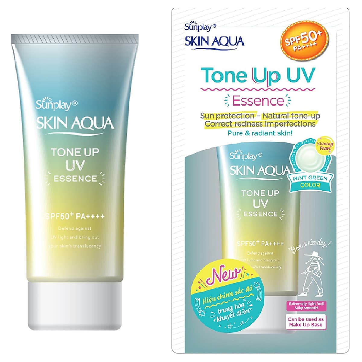 Tinh Chất Chống Nắng Dưỡng Ẩm Nâng Tông Che Khuyết Điểm Sunplay Skin Aqua Tone Up Uv Essence 50G
