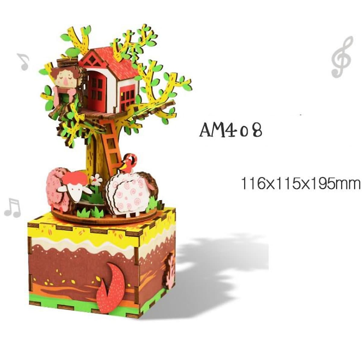 Đồ chơi lắp ráp gỗ 3D Mô hình Hộp nhạc Music Box AM41-AM45
