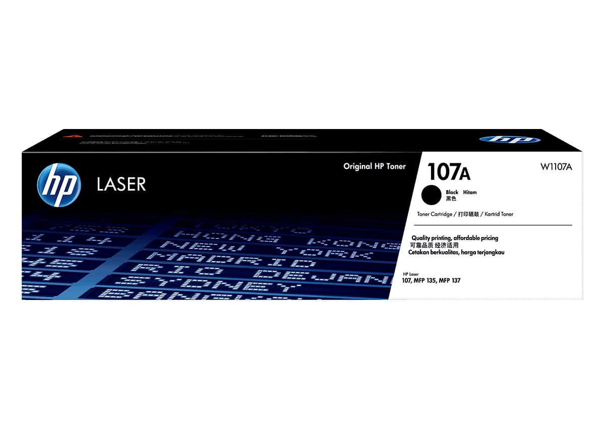Máy in Laser đơn năng đen trắng HP 107A + Tặng kèm thêm 1 Cartridge mực in HP 107A - W1107A_(4ZB77AB) - Hàng Chính Hãng