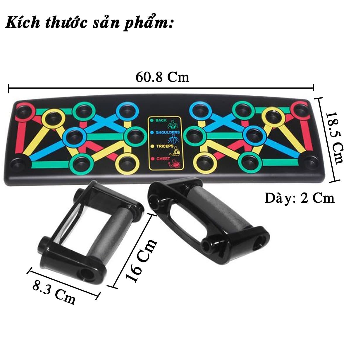Dụng Cụ Hít Đất Chống Đẩy – Đa Dạng 14 Bài Tập – Nhiều Nút 14 in 1 – Dụng Cụ Chống Đẩy Chính Hãng miDoctor
