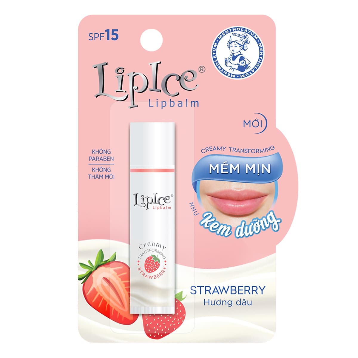 Son dưỡng không màu chuyển kem mịn Lipice Creamy 4.3g