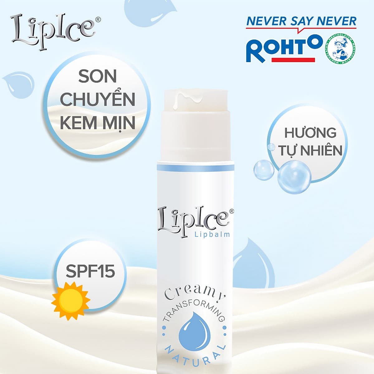 Son dưỡng không màu chuyển kem mịn Lipice Creamy 4.3g