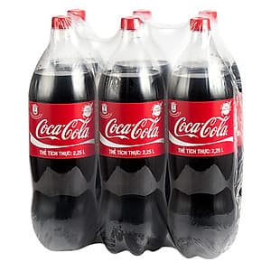 [Nhập mã COCATET2021] Lốc 6 Chai Nước Giải Khát Có Gas Coca-Cola (2.25L / Chai)