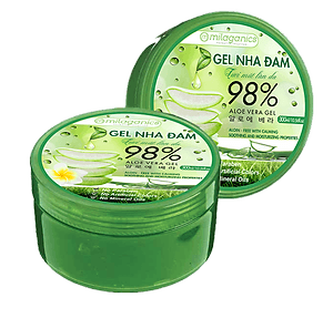Combo 2 Gel Nha Đam Tươi Mát Làn Da Milaganics (300ml/Hộp)