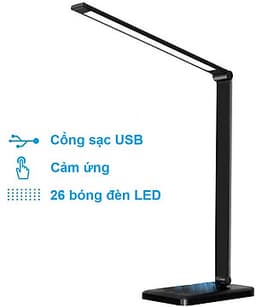 Đèn Bàn Học Đọc Sách, Làm Việc (Học Sinh, Sinh Viên, Văn Phòng) LED Chống Cận, Cảm Ứng Nhôm Cao Cấp eLights TD-621
