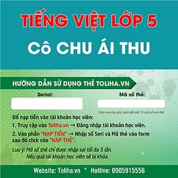 Khóa học TIẾNG VIỆT LỚP 5 cô Chu Ái Thu - 03 tháng