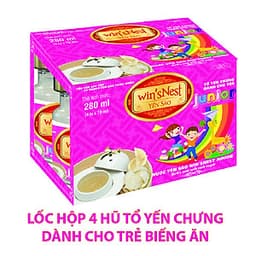 Nước yến sào win'sNest Junior 12% (4 hũ * 70 ml / Hộp) thích hợp cho mọi đối tượng, đặc biệt trẻ em biếng ăn