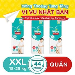 Combo 3 Tã Quần Pampers Giữ Dáng Mới Gói Đại XXL44 (44 Miếng)