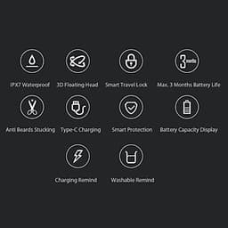Máy Cạo Râu Điện Xiaomi Enchen BlackStone 3 3D Với 3 Lưỡi Cạo Và Kết Nối USB