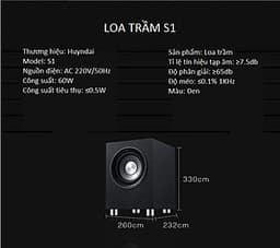 Loa Sub Hơi Siêu Trầm S1 Cao Cấp