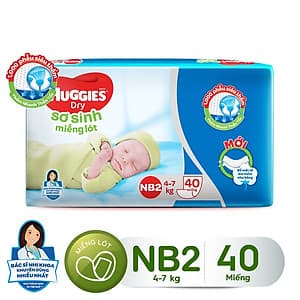 Miếng lót sơ sinh Huggies Newborn 2 - Gói 40 miếng