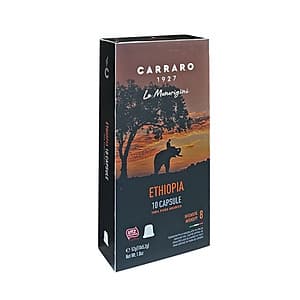 [Bao bì mới] Combo 5 Hộp Cà Phê Viên Nén Capsule Nespresso Carraro Ethiopia