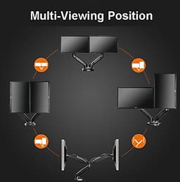 Giá treo 2 màn hình máy tính nhập khẩu F160 cho 17 - 27inch