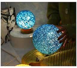 Đèn Ngủ Quả Cầu Mây Để Bàn SPEVI - Điều Chỉnh Độ Sáng, Làm Đèn Ngủ Trang Trí, Quà Sinh Nhật Cực Đáng Yêu, Đầu USB, Adapter USB Tiện Lợi, Đế Gỗ Xếp Sang Trọng, Bóng Đèn Led Vô Cùng Tiết Kiệm Điện - Hàng Chính Hãng