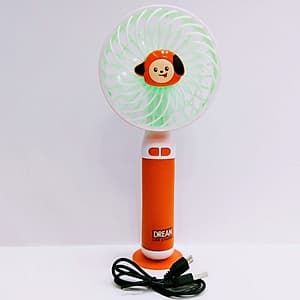 Quạt mini cầm tay đèn led cute number 3022 - Màu ngẫu nhiên 