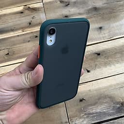 Ốp lưng chống sốc dành cho iPhone XR nút màu cam - Màu xanh đậm