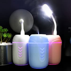 Bộ Máy Phun Sương Nano Mini 3 Trong 1 Phun Sương, Quạt, Đèn ( Giao màu ngẫu nhiên)