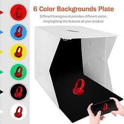 Hộp chụp sản phẩm 40cm x 40cm tích hợp 4 dây đèn Led phông nền 6 màu