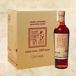 Thùng 6 chai nước Mắm Tĩn nhãn đỏ độ đạm 40N tự nhiên chai 500ml nước mắm rin nguyên chất truyền thống sạch từ cá cơm than muối tinh khiết sánh đặc thịt cá không chất bảo quản
