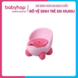 Bô vệ sinh trẻ em Kiu Kiu Babyhop cho bé từ 6 tháng đến 5 tuổi chống trơn trượt có chỗ dựa và khay